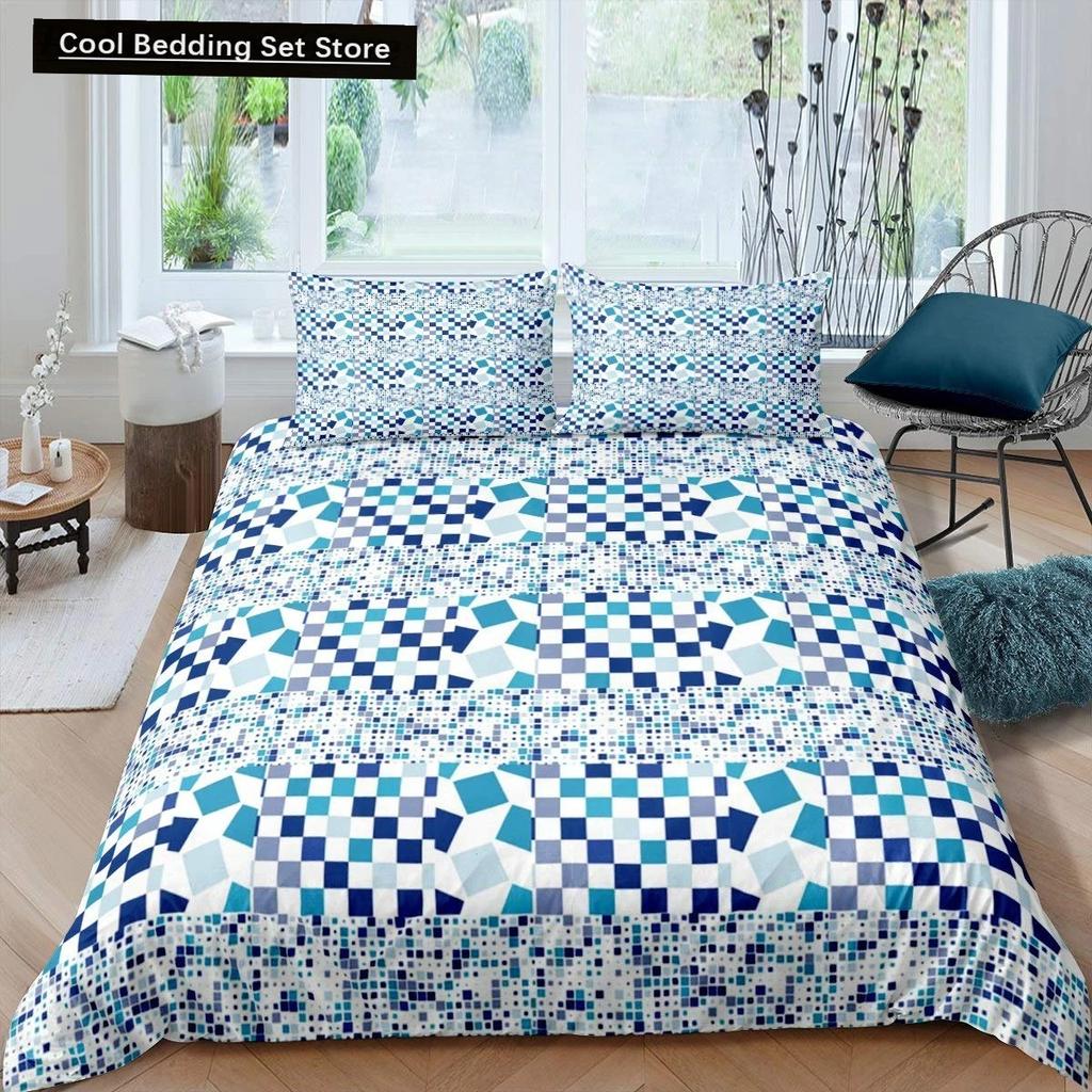 Irregular Geometry King Queen Duvet Cover Bohemian Style Bedding Set for Kid Teens Adult Modern Art 23pcs Polyester Quilt Cover
