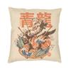 Japanese Samurai Cat Cushion Covers Sofa Home Decorative Square Throw Pillow Cover 40X40Cm