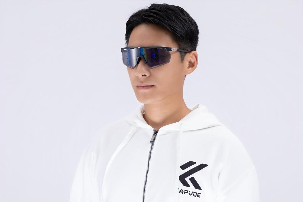KAPVOE Sports Sunglasses with Carbon TR90 PC Photochromic UV400 Unisex for Men and Suitable for and Baseball Lazuli High-Performance Temples,