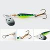 Spinner Fishing Lures with Triple Hooks Sequins Artificial Baits Hard Metal Spinner Baits for Freshwater Saltwater