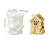 3D HoneycombHut Candle Mold DIY Beehive Candle Mold Silicone Bee Flowers Standing House Home Decorations Realistic Candle Mold