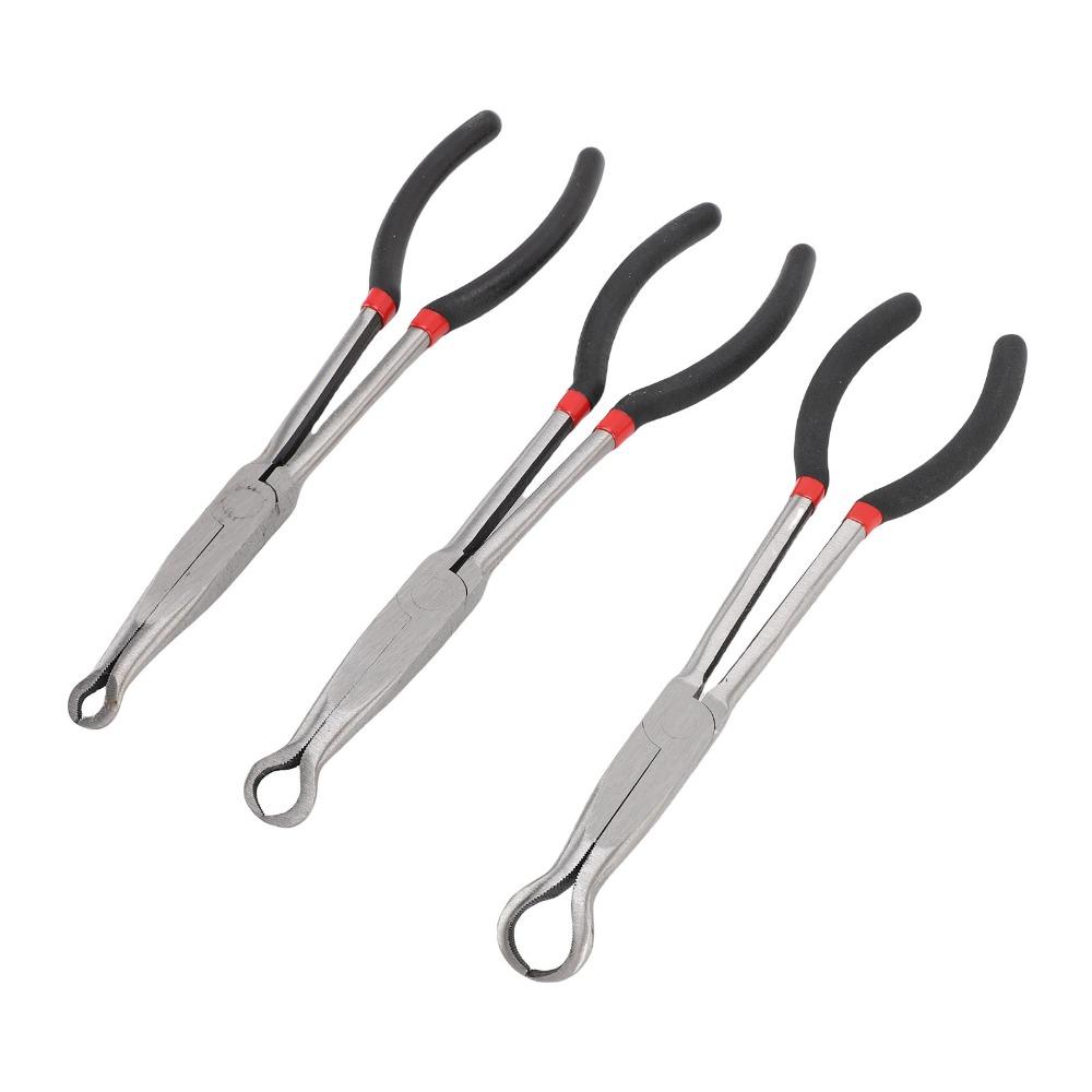 3PCS Heavy Duty Long Nose Grip Pliers 11 Inch Hose Removal Pliers  Spark Plug Boot Removal