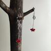 Silver Earrings with Coral (2147084)