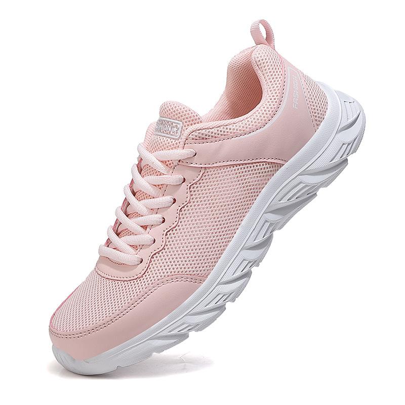 Summer New Mesh Breathable Sports Casual Shoes Versatile Lightweight Lace-up Mesh Shoes Low-top Women's Shoes