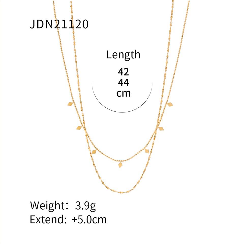 Youthway Stainless Steel Metallic Chain Necklace Basic Style Autumn And Winter Matching Waterproof Jewelry