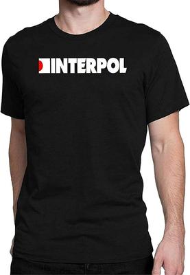 Buena Venta de Camiseta de Manga Corta Amarilla Roja con Logo de Banda Interpol para Hombre Mujer 68484