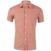 Men's shirt short-sleeved shirt Hawaiian style red and blue plaid lapel casual breathable non-iron vacation street wear XS-6XL