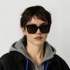 Burberry Logo Irregular Frame Sunglasses Unisex Sunglasses Black OBE4419F-300187