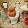 Mini Cartoon Capybara Figurine Cute Capybara Sitting on Toilet Miniature Decoration for Home Office Desk Car Dashboard Decor