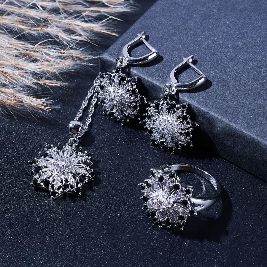 

Элегантный женский комплект украшений - ожерелье, кольцо, серьги и браслет в винтажном стиле со сверкающими цирконами в подарок для женщин 9