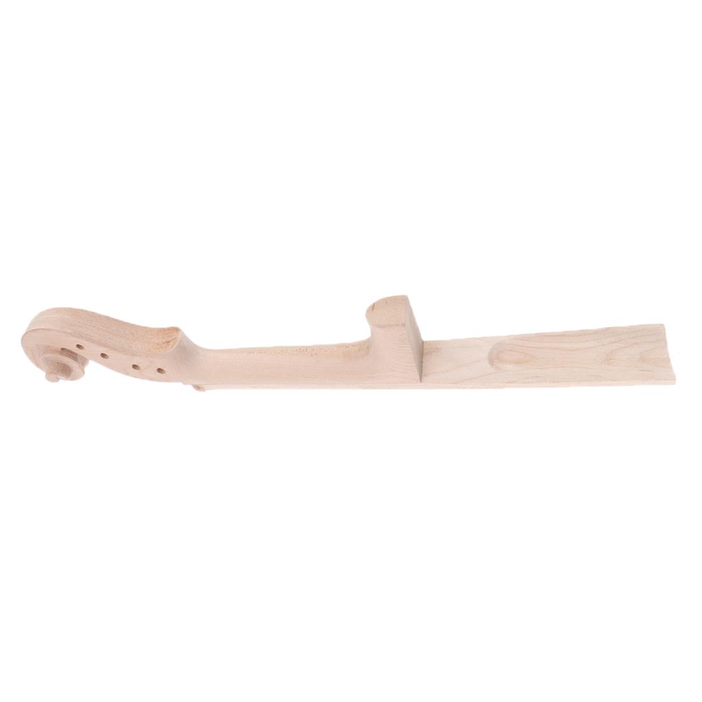 Exquisite Solid Wood Violin Fiddle Neck with Fingerboard for 4/4 DIY Parts