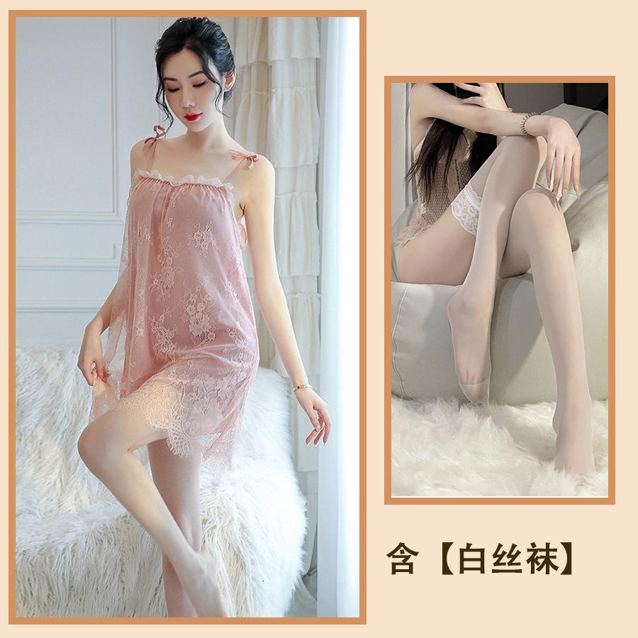 Sex Underwear Sexy Temptation Lace Suspenders Pajamas Pajamas Loungewear Loose Perspective Hollowed Out New Models