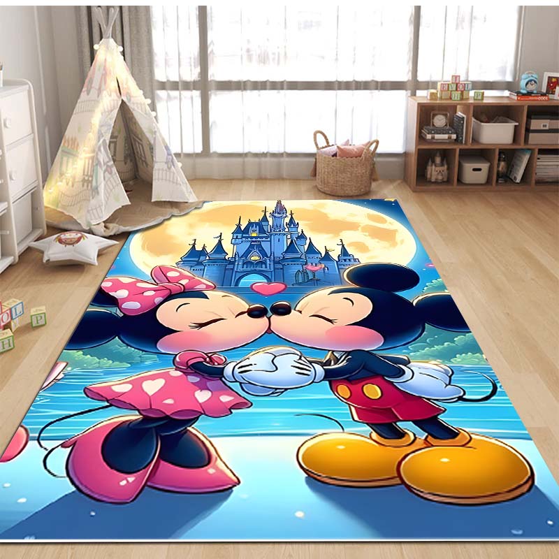 

1PC Disney Minnie Mickey Mouse Print Carpet for Living Room Bedroom Kid s Room Home Decor Non-slip Mat Area Rug Luxury Gift 40cm x 60cm