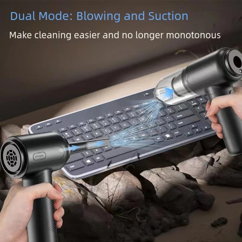 Cordless Air Blower Air Duster with 51000RPM Motor Rechargeable Battery For Electronics Car Home Use  ABS Construction