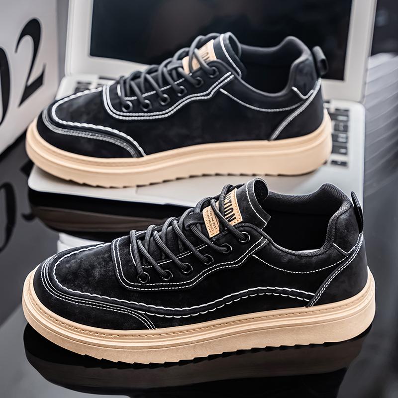 Men's Lightweight Comfortable Work Shoes Non-Slip Casual Sneakers for Outdoor Trailing Trekking Walking Skateboard Shoes