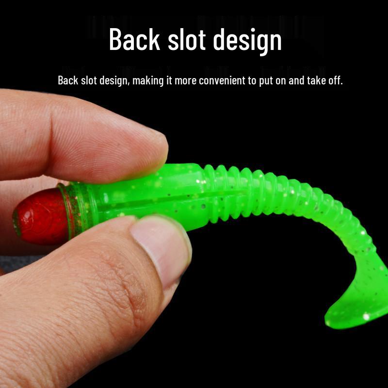 Double Jointed TPE Soft Bait with T-Tail for Bass, Perch, and Black Pit Fish