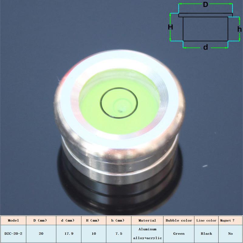 Multi Specification Circular Electronic Scale Spirit Level Bubble Bead Step Embedded Style Water Bubble Level 1PCS Hole D14-18mm