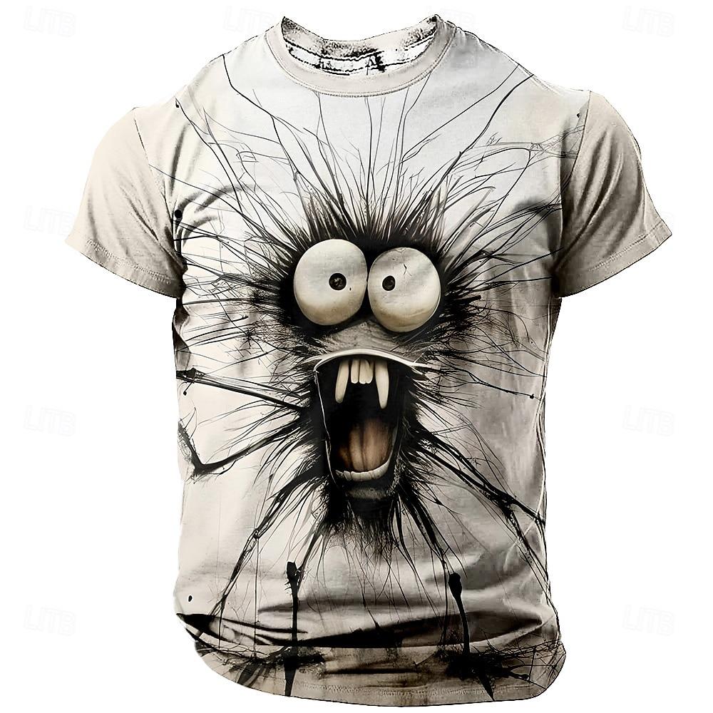 Men's Mosquito Print T-Shirt Men's T-Shirt,3D Printing, O-neck ,Short Sleeve,Casual,Lightweight Top,sport Wear ,casual ,Large Size,Fashion