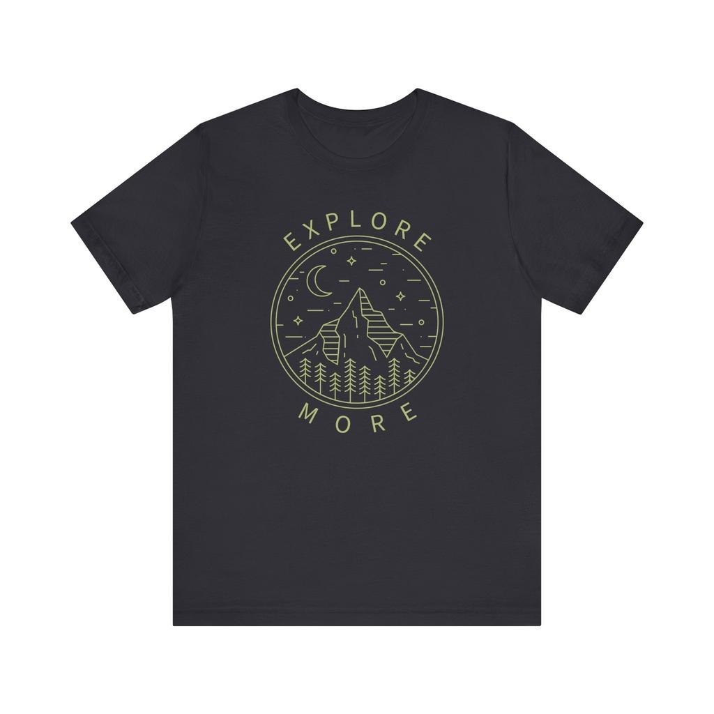 Unisex Minimalist Explore More Wilderness Camping Outdoor Mountains T-Shirt