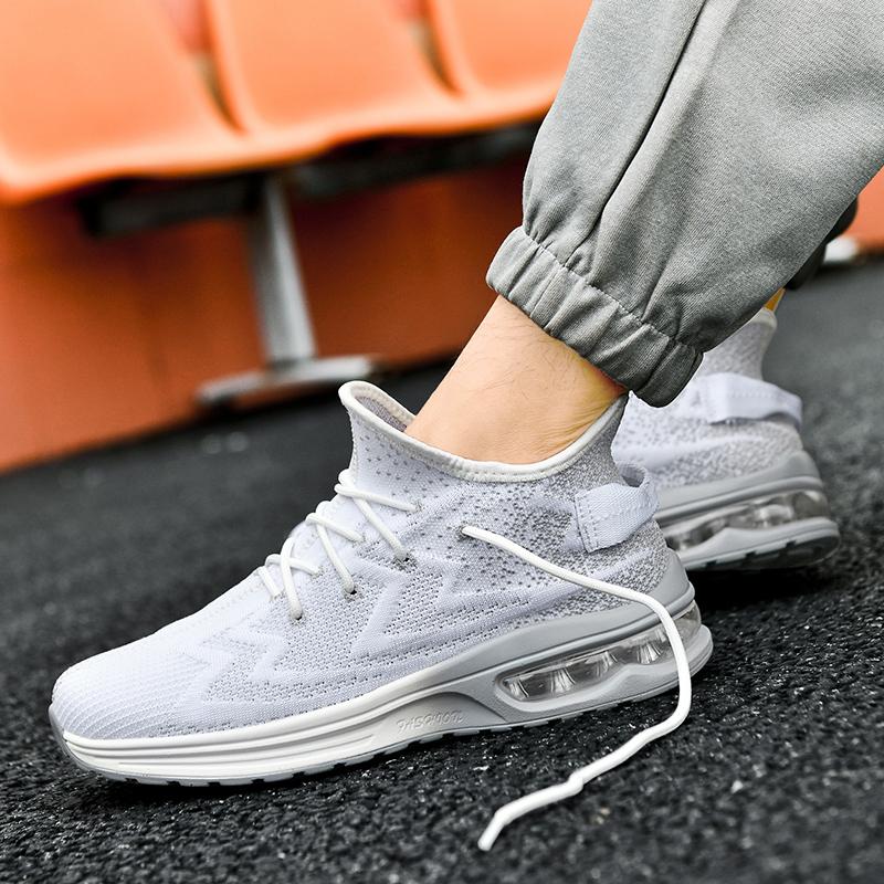 Tênis Esportivos Casuais Masculinos Respiráveis Leves Tênis de Corrida ao Ar Livre com Malha Tênis Esportivos para Corrida Jogging Tênis para Caminhada