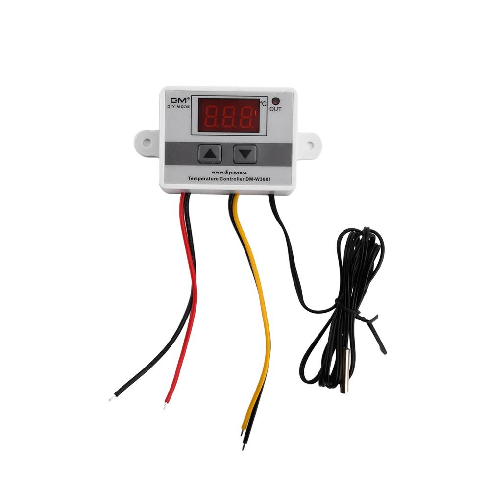 12V 24V 110V 220V XH-W3001 W3001 Digital LED Temperature Controller 10A Thermostat Control Switch Probe DC 12V