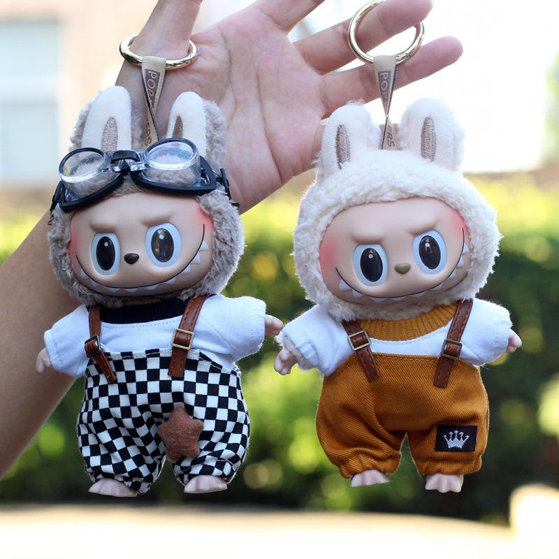 Labubu Baby Clothes Fashionable Adjustable Overalls Set Cute Mini Doll Clothes