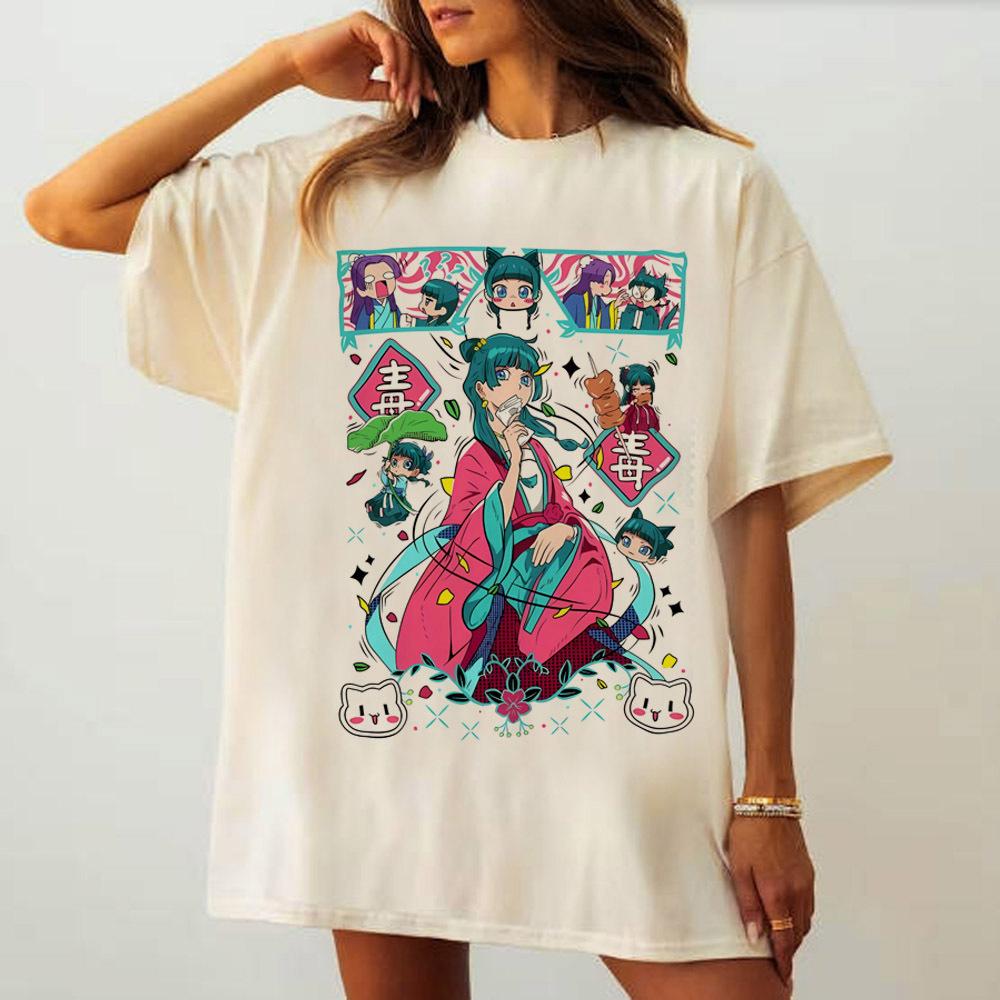 Apothecary Diaries t shirt teen Colorful harajuku  Grunge aesthetic 80s t shirt Graphic Digital Colorful Psychedelic aesthetic S