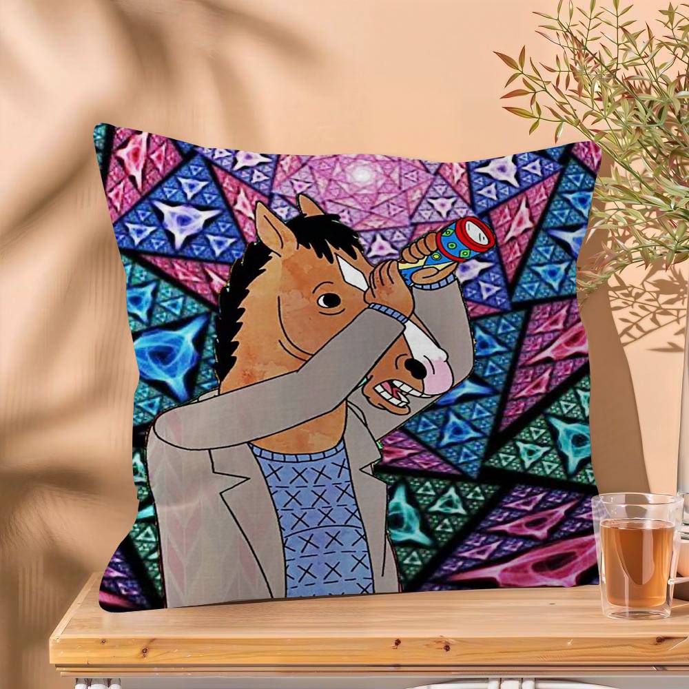 

Funny Anime BBoJack HHorsemans Cushion Cover Polyester Sofa Cushions Decorative Throw Pillows Home Decoration Pillowcover 30x30 cm