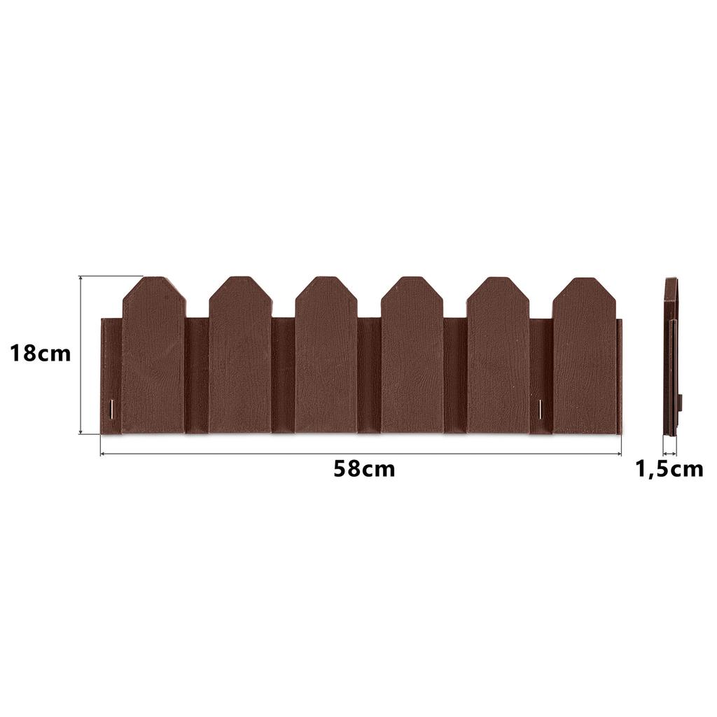 Plonos Gartenbegrenzung 240 cm Pl-960 Braun