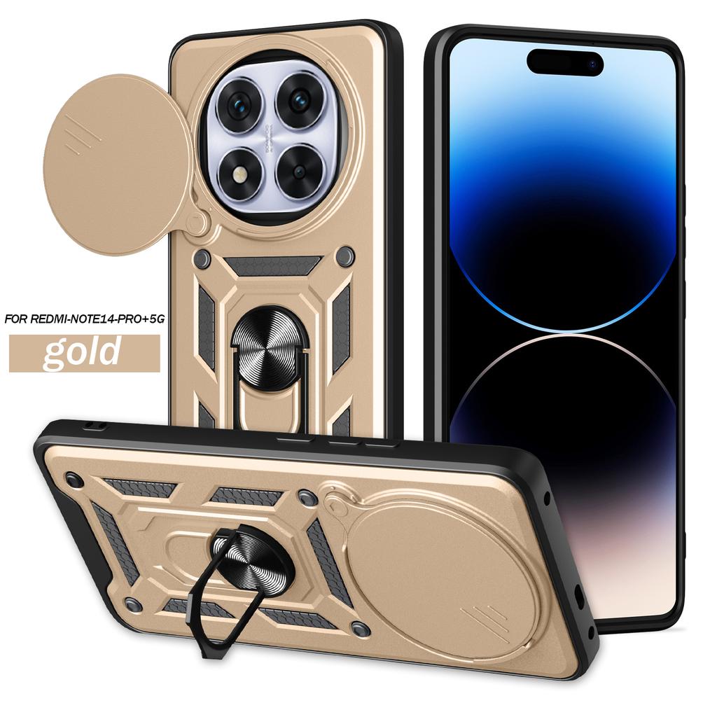 For Redmi Note 14 Pro Plus Armored Protective Shell With Magnetic Ring For Mi Poco X7 Phone Case With Camera Protection