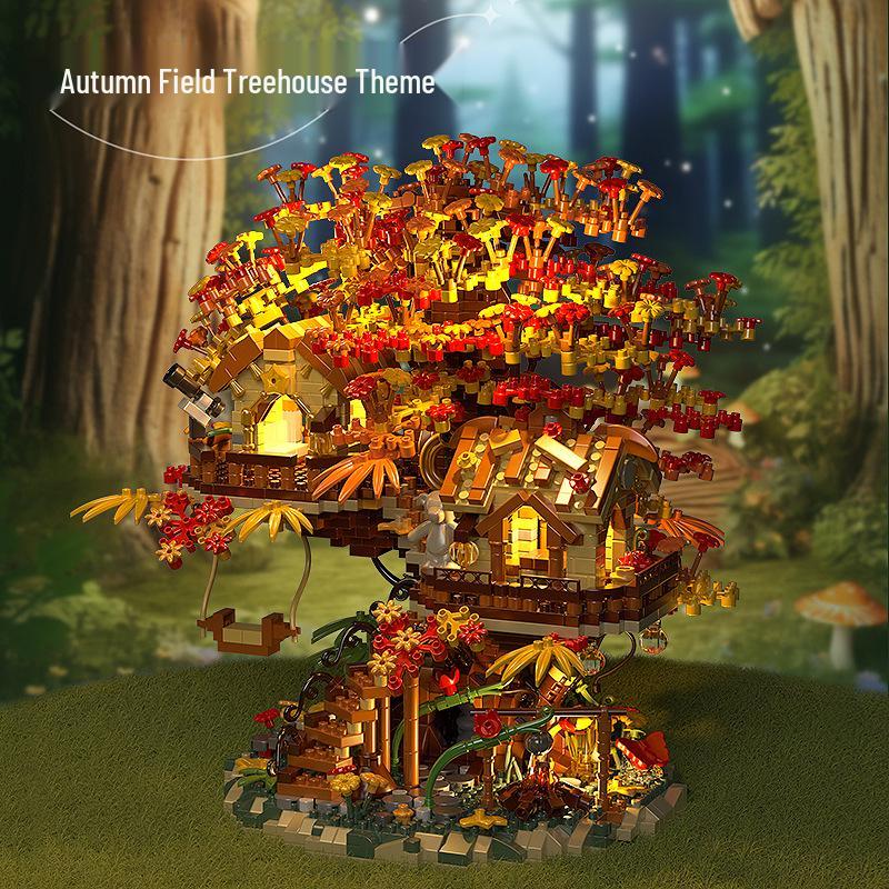 Forest Realm A-Type Treehouse Building Blocks, LEGO-Compatible Toys & Gifts.