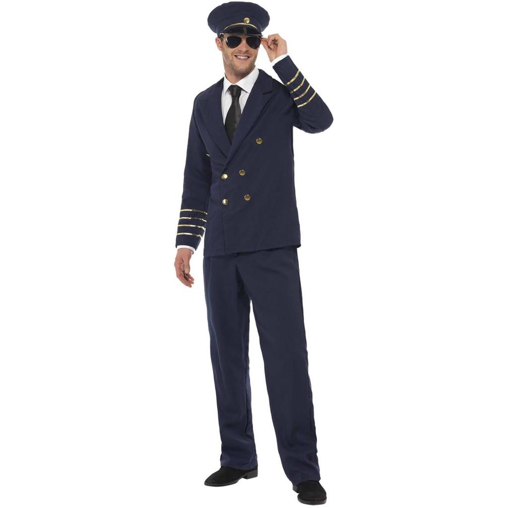 Smiffys Mens Pilot Costume Set