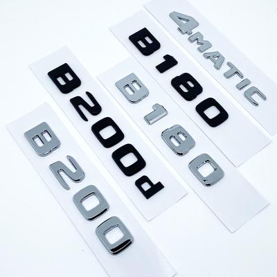 3D Letters B180 B200 B220 B250 B260 B200d 4Matic ABS Emblem for Benz B W246 W247 W242 Car Trunk Rear Logo Sticker