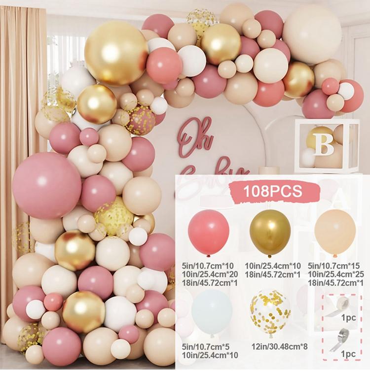Zartes Rosa Gold Ballon Garland Arch Kit Hochzeit Geburtstag Party Dekoration Erwachsene Kinder Baby Dusche Decor Ballon Hochzeit Liefert