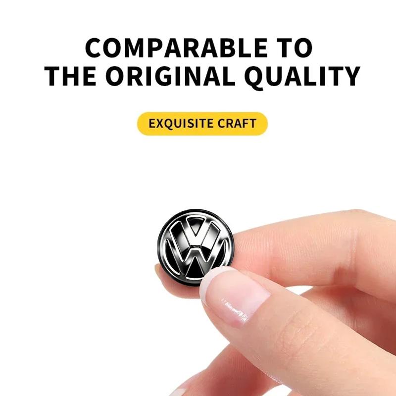 Car Sticker Hub Caps 5/10Pcs 14mm Car Key Emblem Stickers Auto Control Key Logo Decals For Volkswagen VW Golf Tiguan Jetta Trans