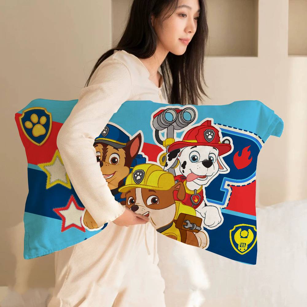 Popular Children Animation P-Paw Quick-Dry Polyester Pillow Towel Pillowcase Sweat-Absorbent & Breathable For Daily Use