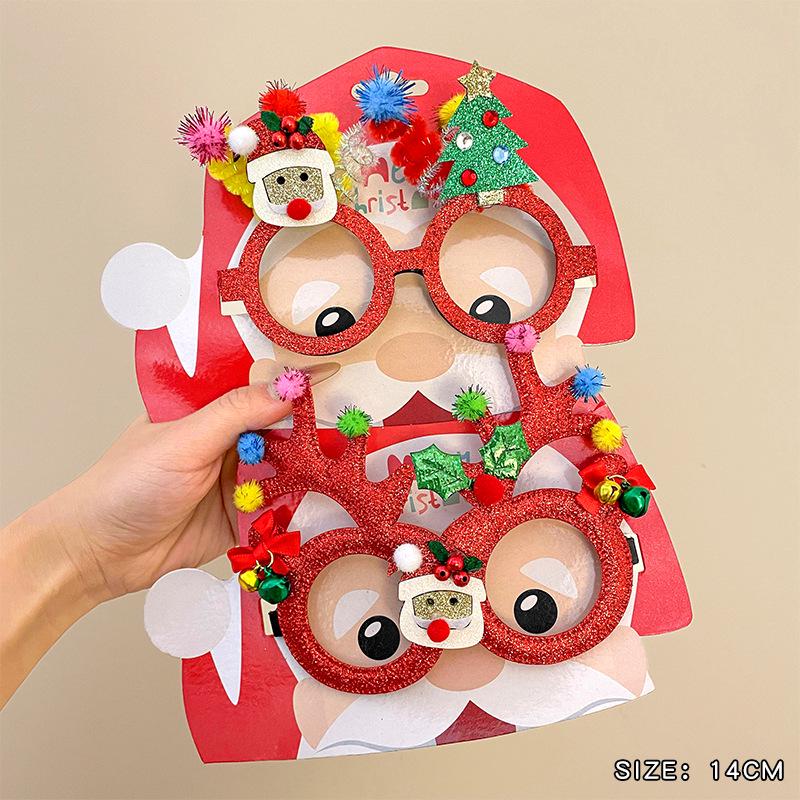 Christmas Festival Funny Elk Eyeglass Frames - Cute Cartoon Student Costume Gift & Decoration Mask
