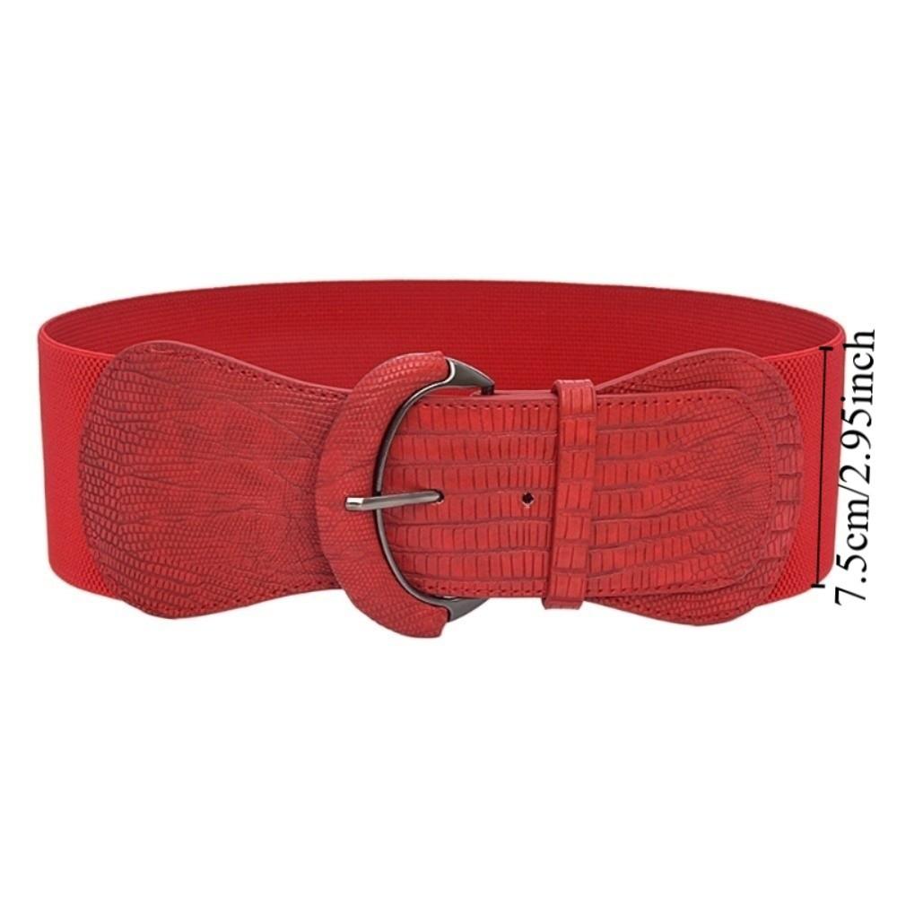 Trendy Design PU Wide Belts Bright Color Pin Buckle Belt Fashion Belt  Women's Wear