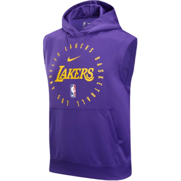 

Nike Dri-Fit Nba Spotlight Los Angeles Lakers Hooded Loose Sleeveless Hoodie Men hoodies Purple Amarillo-Yellow HJ9174-504 XL