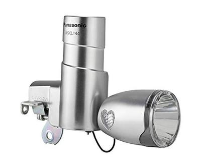 Panasonic LED Powered Bicycle Lamp with Side Titanium W42 X D132 X 7-Color Illumination, Color, H101mm, NSKL144-T