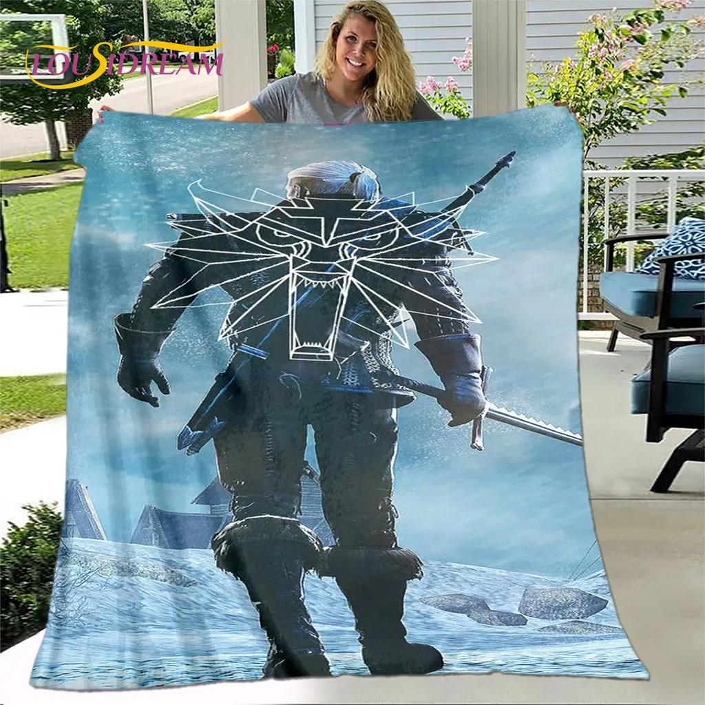 The Witcher Game Gamer Soft Plush Blanket,Flannel Blanket Throw Blanket for Living Room Bedroom Bed Sofa Picnic Cover Bettdecke