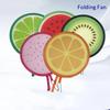 Portable Round Foldable Hand Fan Cute Cartoon Design Lightweight Handheld Cooling Fan for Summer Outdoor Travel
