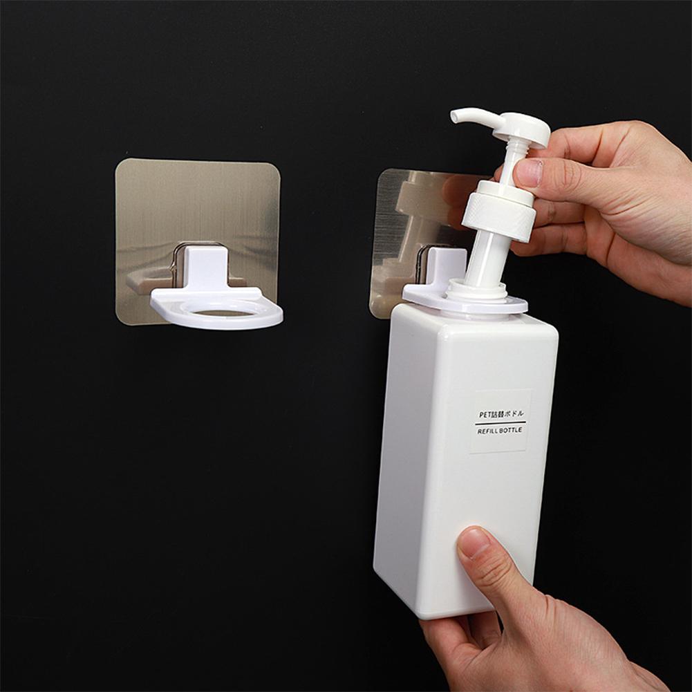 2PCS Bathroom Self adhesive Rack Bath Bottle Shampoo Hand Sanitizer Wall suction Traceless Hook