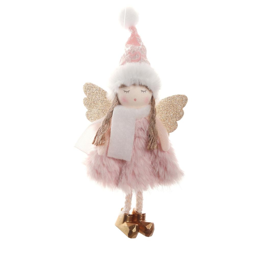 New Christmas plush angel girl pendant children's cute doll Christmas tree decoration pendant small pendant