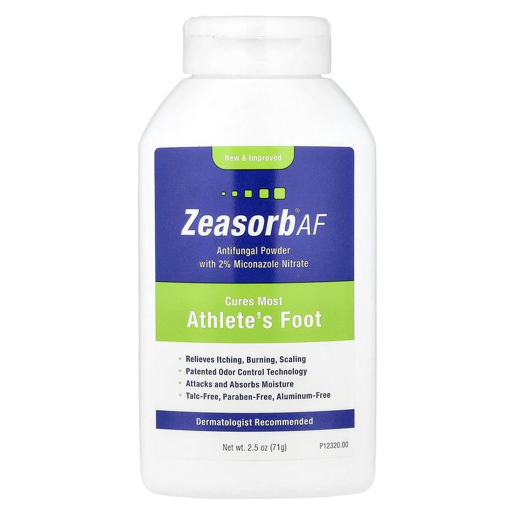 Zeasorb, AF, Antifungal Powder with 2% Micronazole Nitrate, 71 g (2.5 oz)
