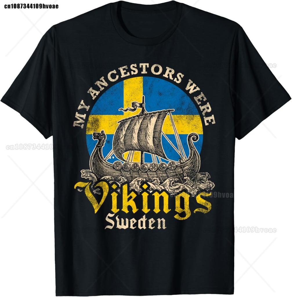 Swedish Sweden Swede Viking Ship Flag TShirt