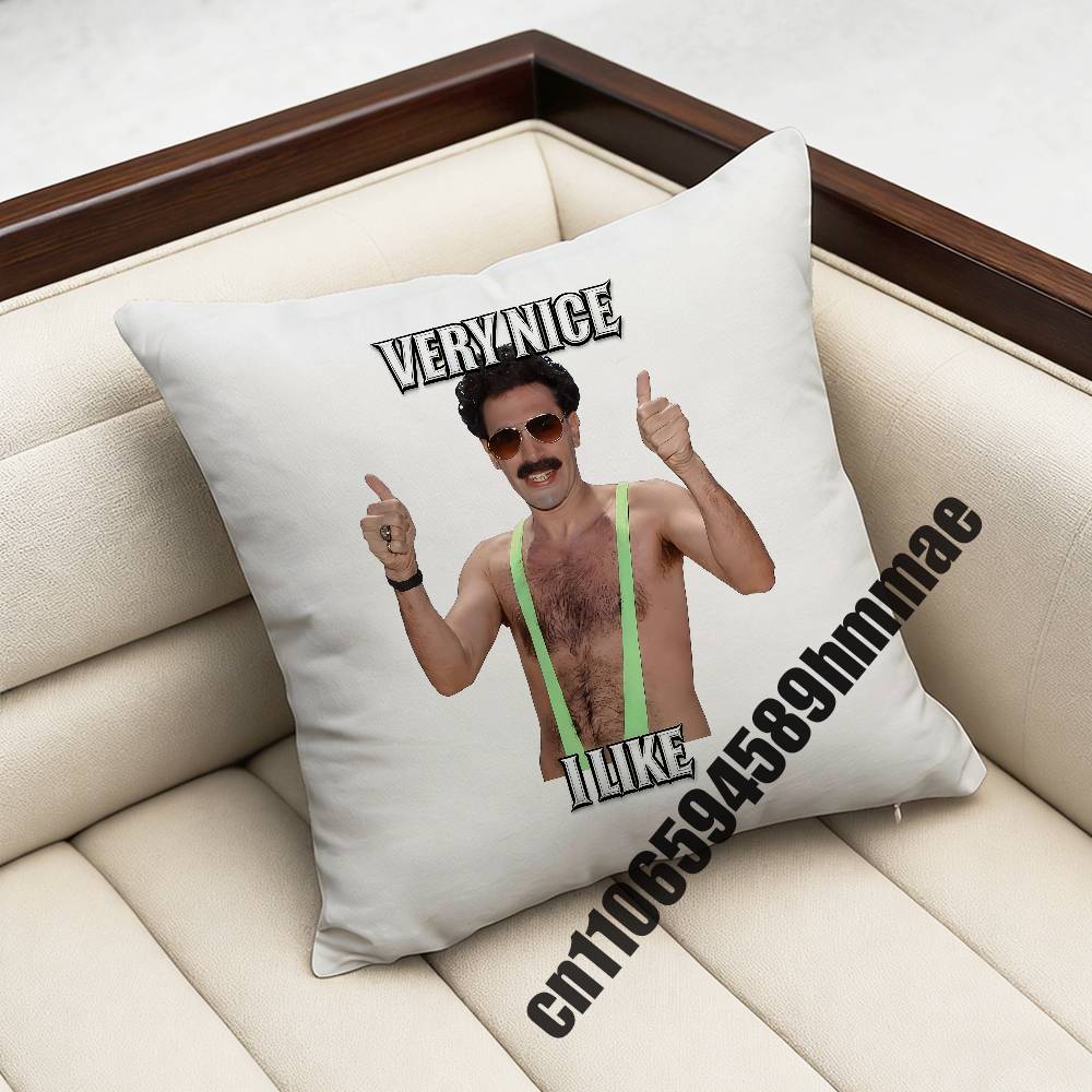 For Borat Very Nice Great Success Throw Pillow Case Sham 45x45cm 40x40cm Square Car Pillowcase Pad Cushion Cover 30x30cm