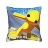 Friendly Wobbly Life Duo Play Pillow Case  Retro Trendy Pillow Cover Comfy Pillowcases For Chair Sofa Home Decor