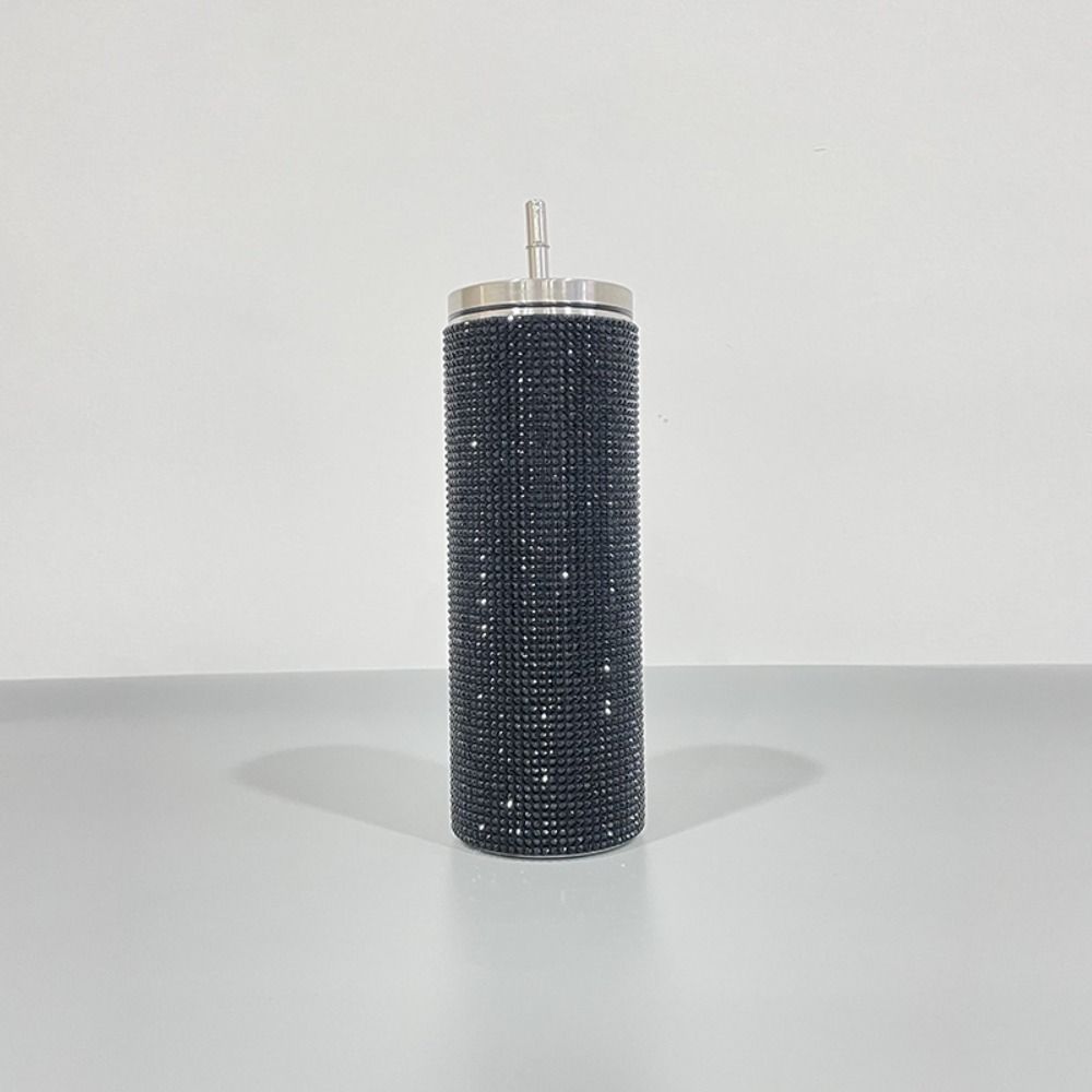 Bling Rhinestone Thermos Bottles Leopard Print Stainless Steel Water Bottle  Lovers