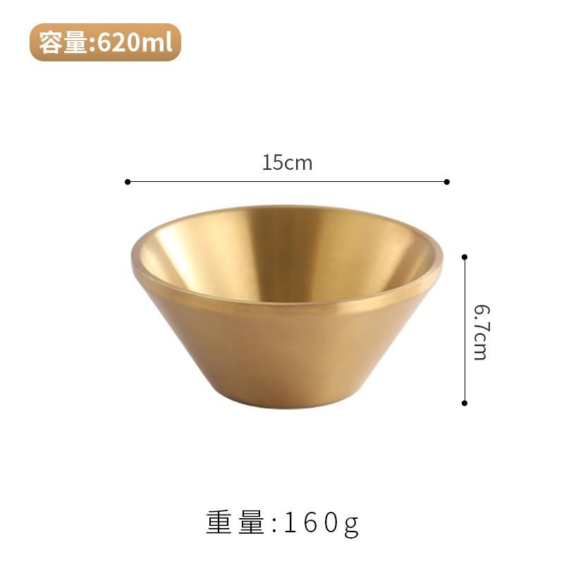 Doppelschichtige Salatschüssel aus Edelstahl 304, dicke, verbrühungshemmende V-förmige Ramen-Nudel-Reisschüsseln, Küchenutensilien